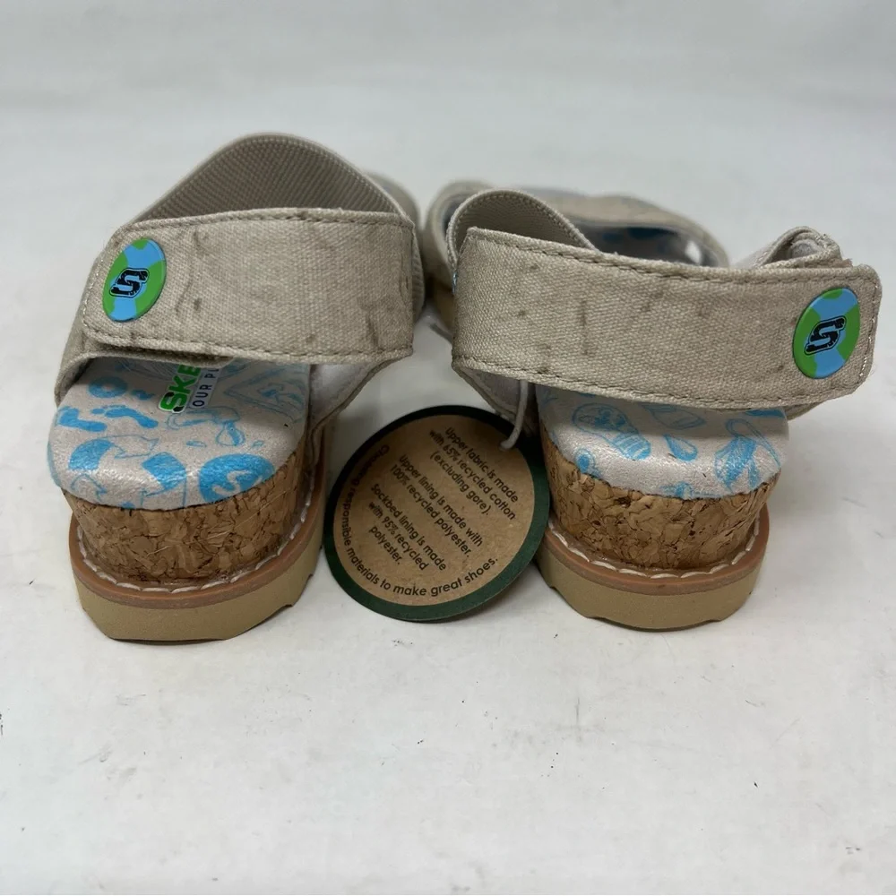 Skechers Desert Kiss Eco Sweetie Kids Sandals Size 11 Beige NWT Comfort